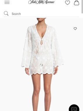 Milly Viara Floral-Appliqué Cover-Up